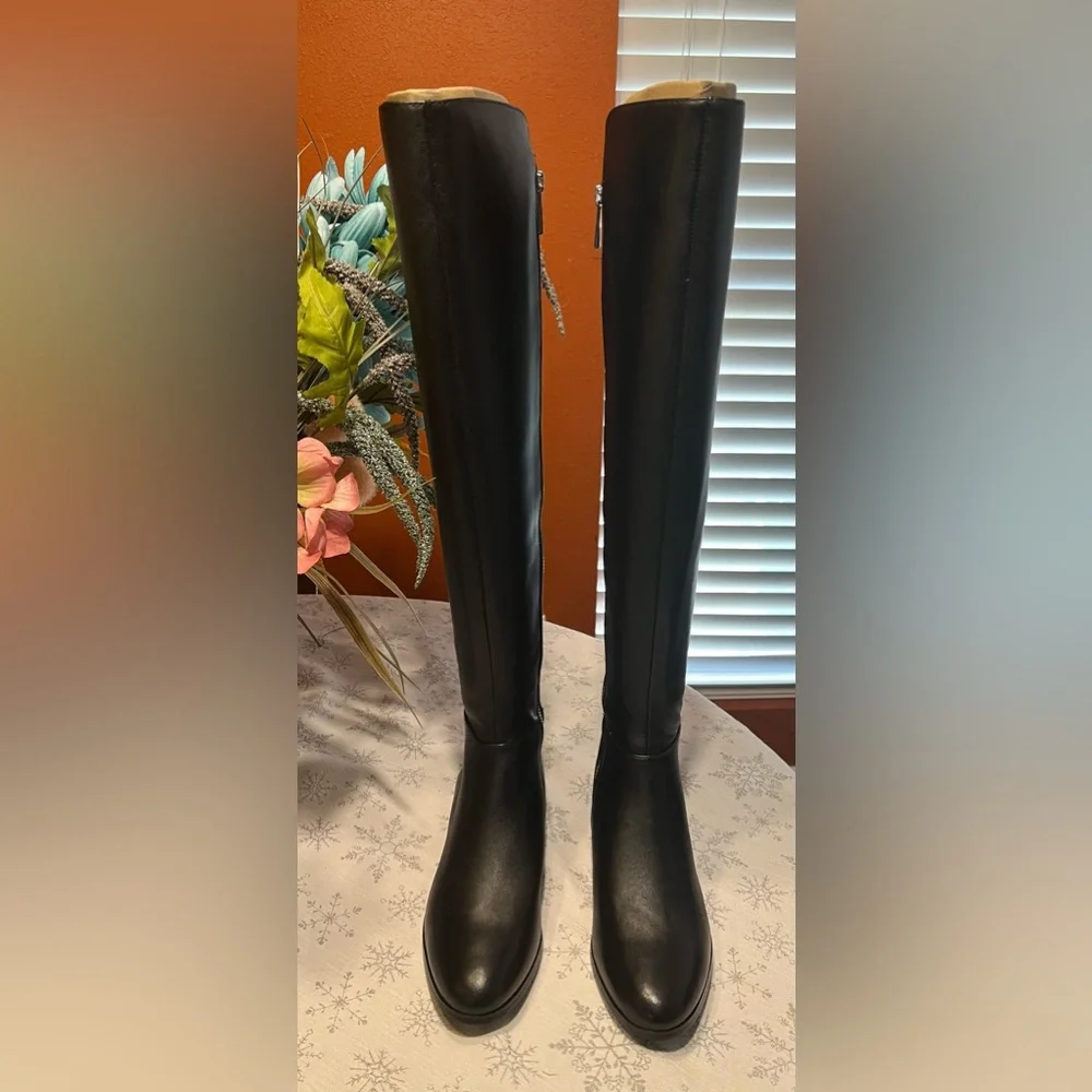 New Michael Kors Bromley Riding Boots Black - Size 5M
